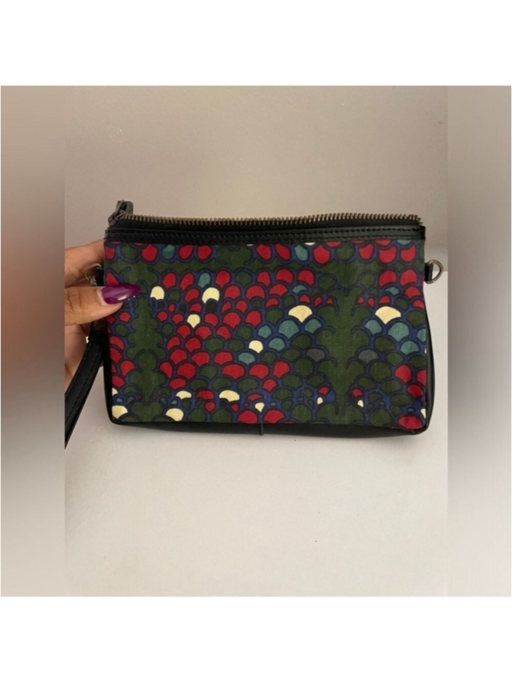 Sanaa Hyder Y2K Denim Leather Clutch ZH Collection Wristlet Retired NWOT - Picture 5 of 13
